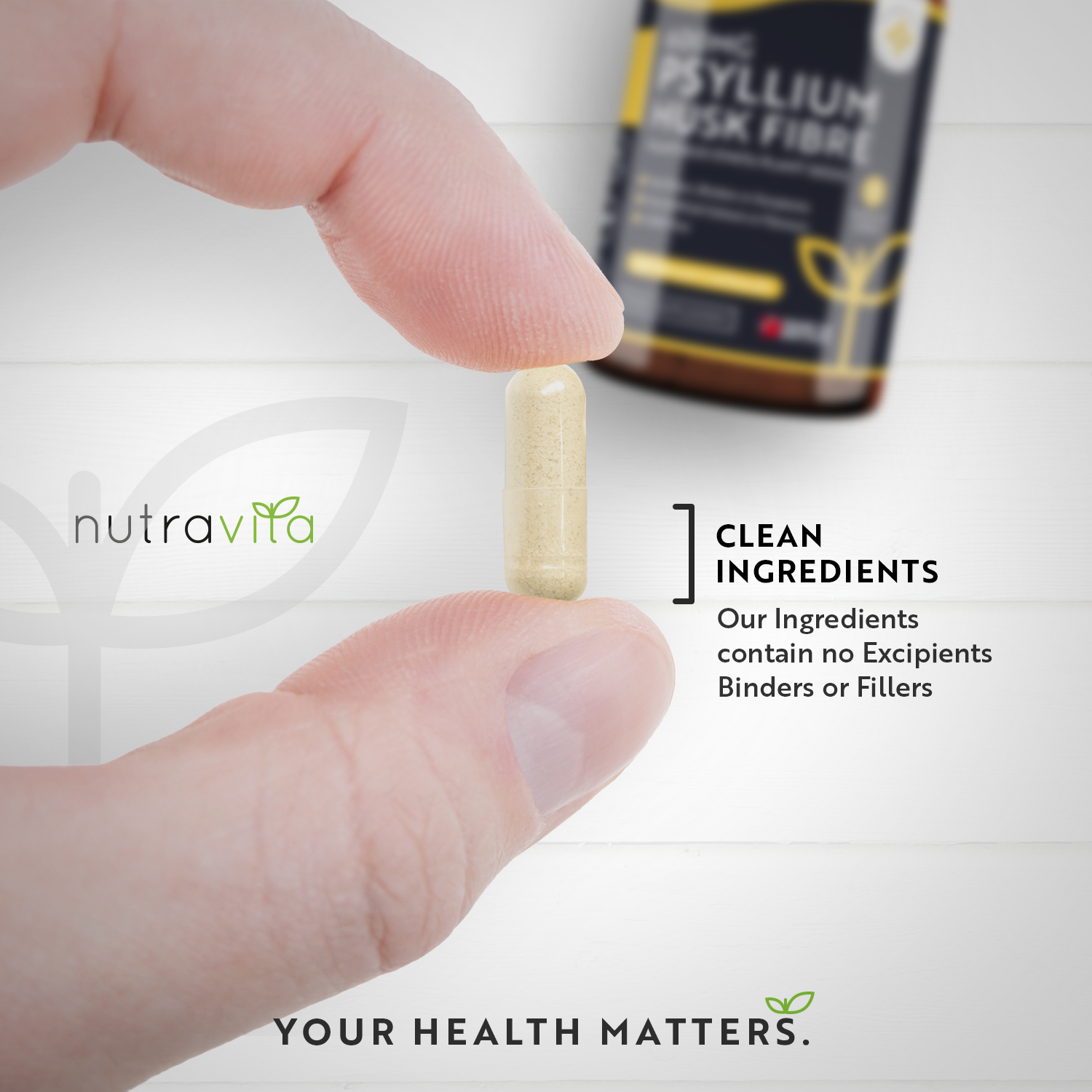 Psyllium Husk Fibre 700mg - 180 Vegan Capsules