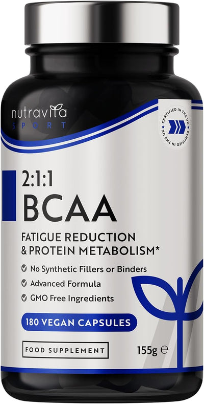 BCAA High Strength 1000mg 2:1:1 - 180 Vegan Capsules - NLR