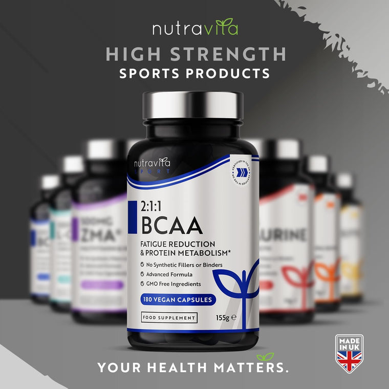 BCAA High Strength 1000mg 2:1:1 - 180 Vegan Capsules