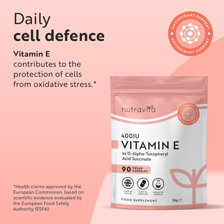 Vitamin E 400iu  – 90 Vegan Capsules