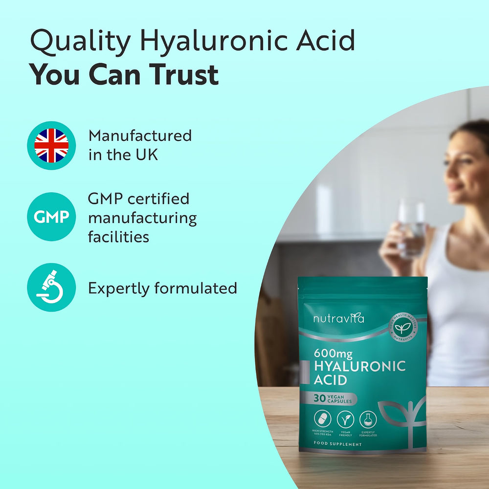 Hyaluronic Acid 600mg - 30 Capsules