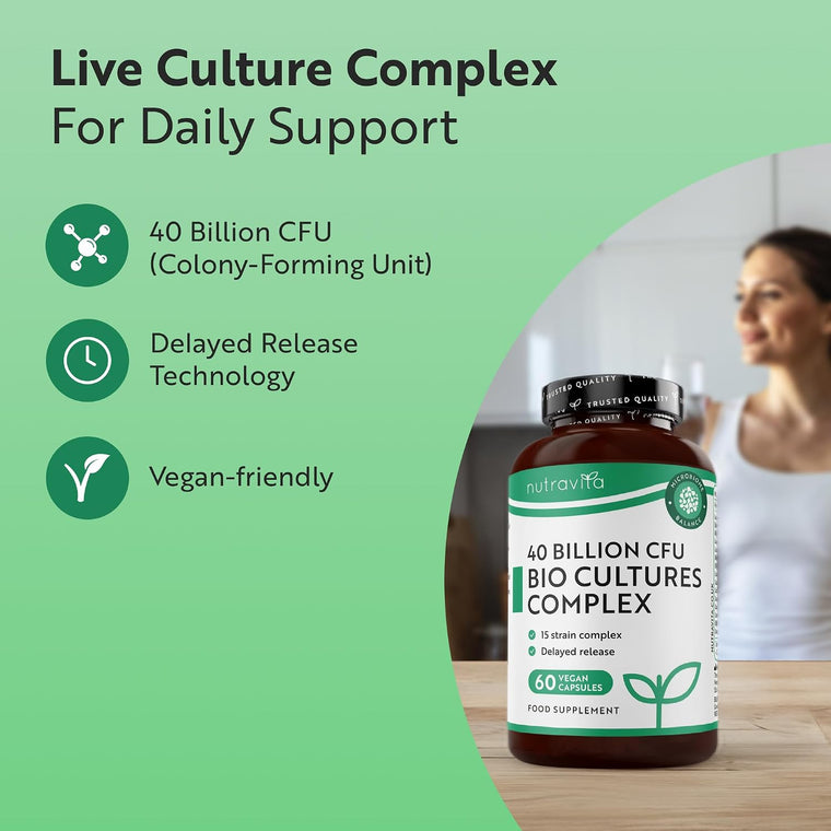 40 Billion CFU 15 Strain Probiotics - 60 Vegan Capsules