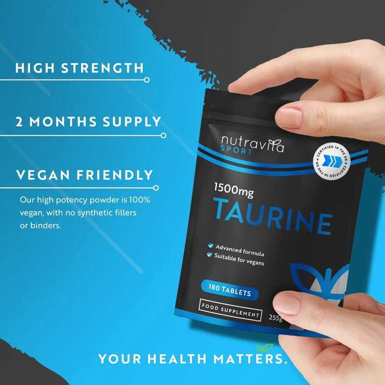 Taurine 1500mg - 180 Tablets