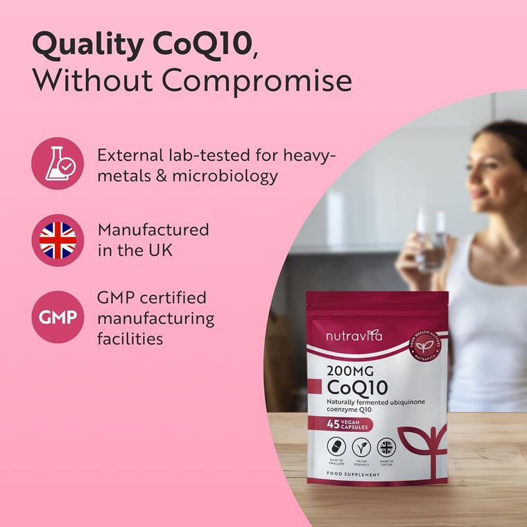 Co Enzyme Q10 (CoQ10) 200mg - 45 Vegan Capsules