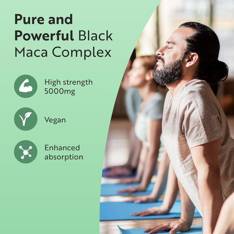Super Strength Black Maca Complex - 180 Vegan Capsules
