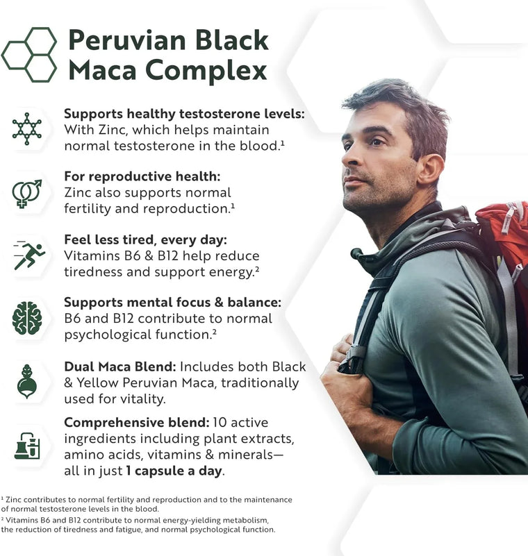 Peruvian Black Maca Complex - 180 Capsules
