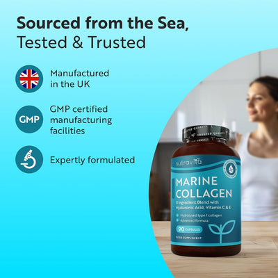 Marine Collagen With Hyaluronic Acid - 90 Capsules - image 6