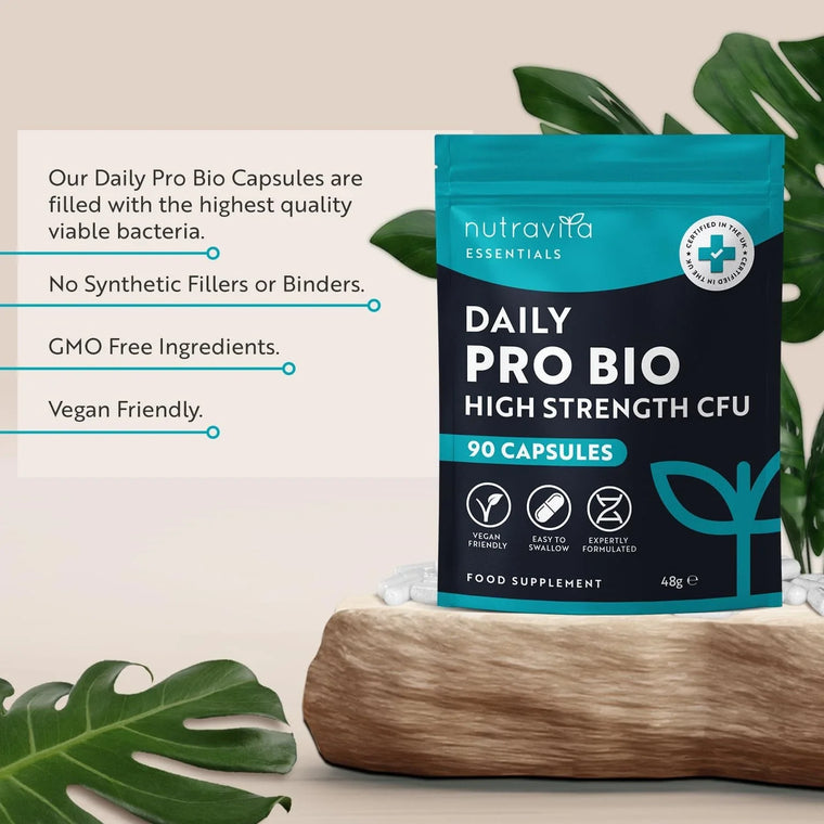 High Strength CFU Daily Probiotics - 90 Capsules