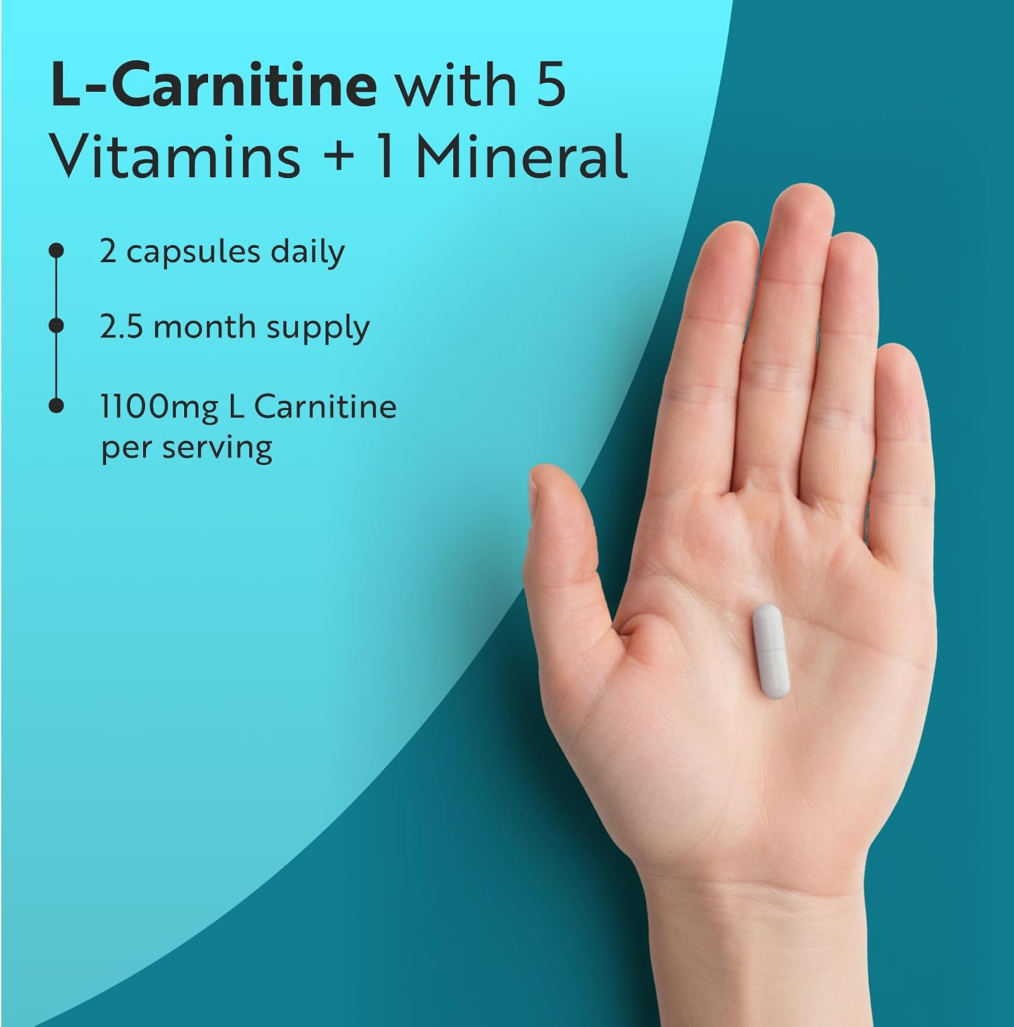 L Carnitine Capsules | 150 Vegan Capsules | Nutravita | Nutravita