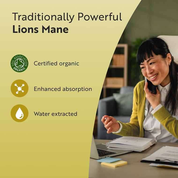 Organic Lions Mane 1500mg - 120 Vegan Capsules