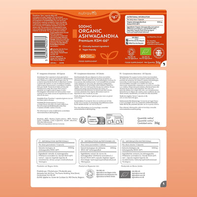 Organic Ashwagandha 500MG KSM-66 - 60 Vegan Capsules - image 11