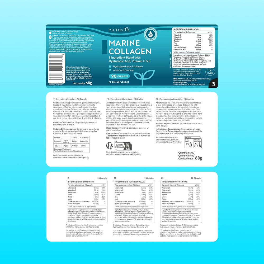 Marine Collagen With Hyaluronic Acid - 90 Capsules - image 11