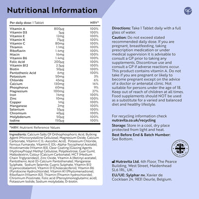 Multivitamin Tablets for Men & Women