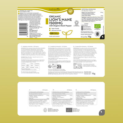 Organic Lions Mane 1500mg - 120 Vegan Capsules - image 10