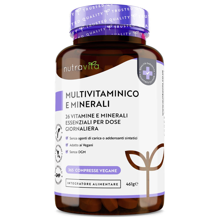 Multivitamine - 26 Ingredienti Essenziali 365 Compresse Vegane