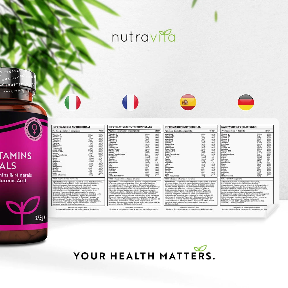 Women's Multivitamins with Biotin and Hyaluronic Acid