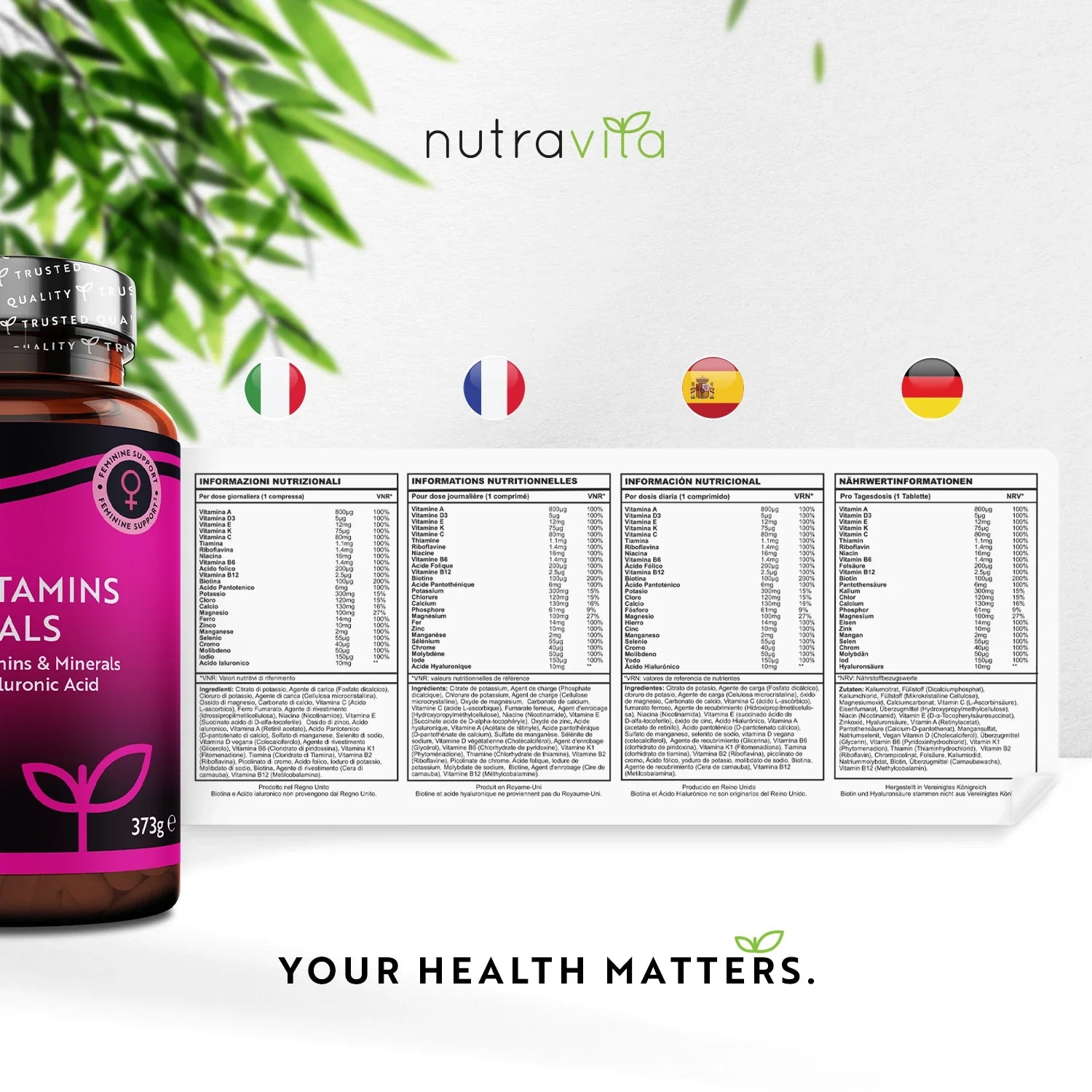 Women's Multivitamins with Biotin and Hyaluronic Acid