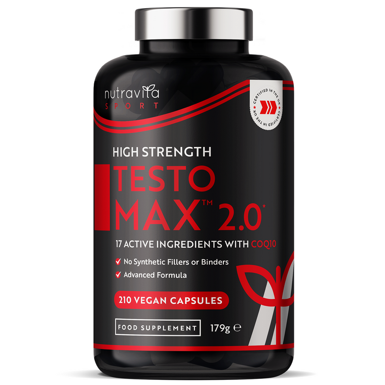 TESTOMAX 2.0 Supplements for Men 210 Vegan Capsules with Ashwagandha KS - 210 Vegan Capsules