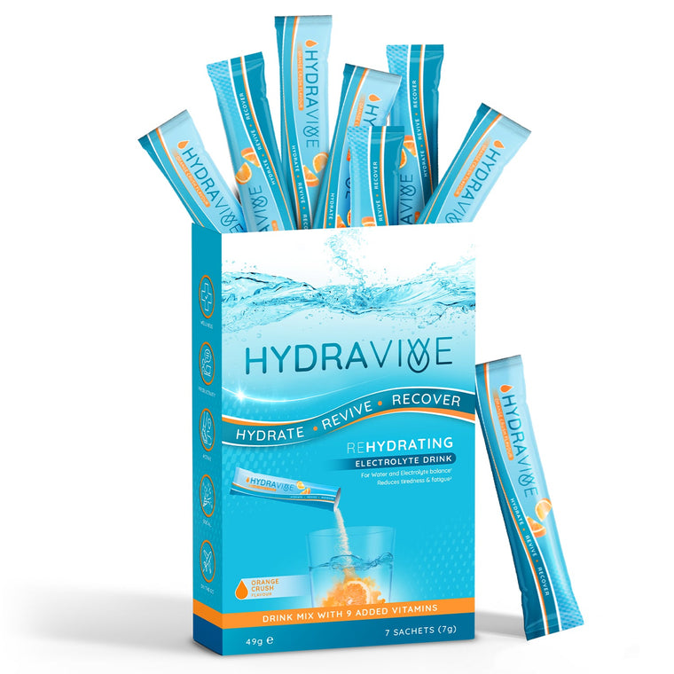 Hydravive Schnellrehydrations-Elektrolytpulver – 7er-Packung Orange