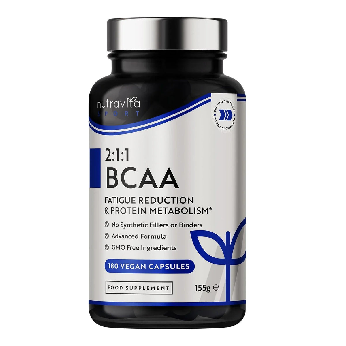 BCAA High Strength 1000mg 2:1:1 - 180 Vegan Capsules - NLR
