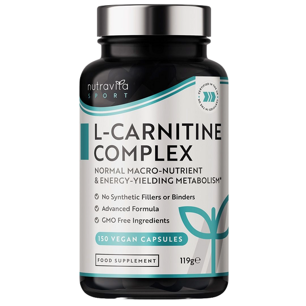 L Carnitine Capsules | 150 Vegan Capsules | Nutravita