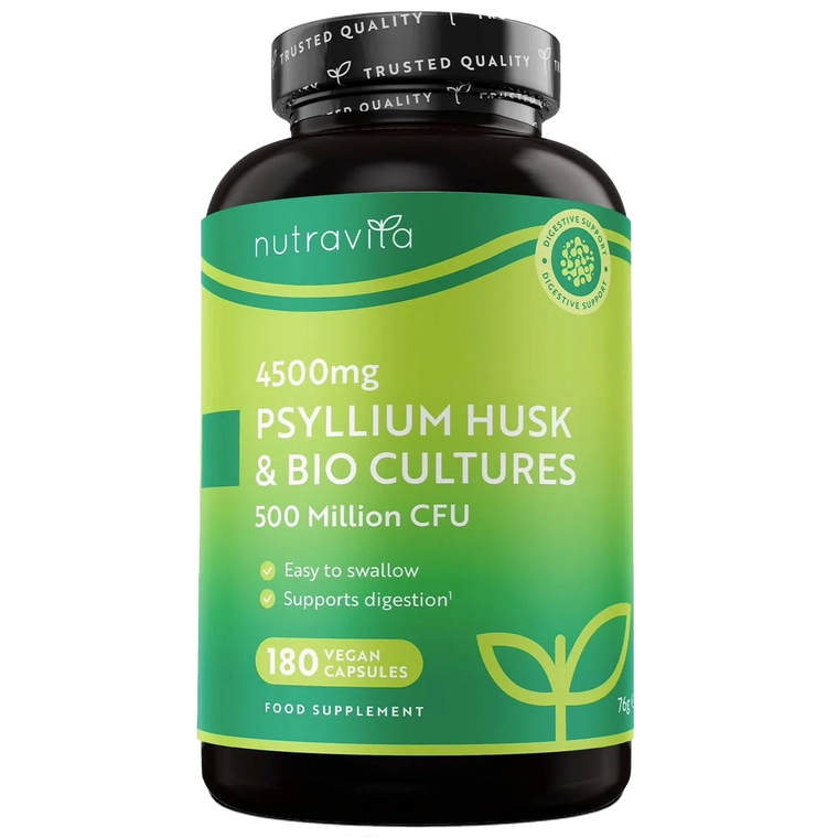 Flohsamenschalen 4500 mg mit 500 Millionen KBE