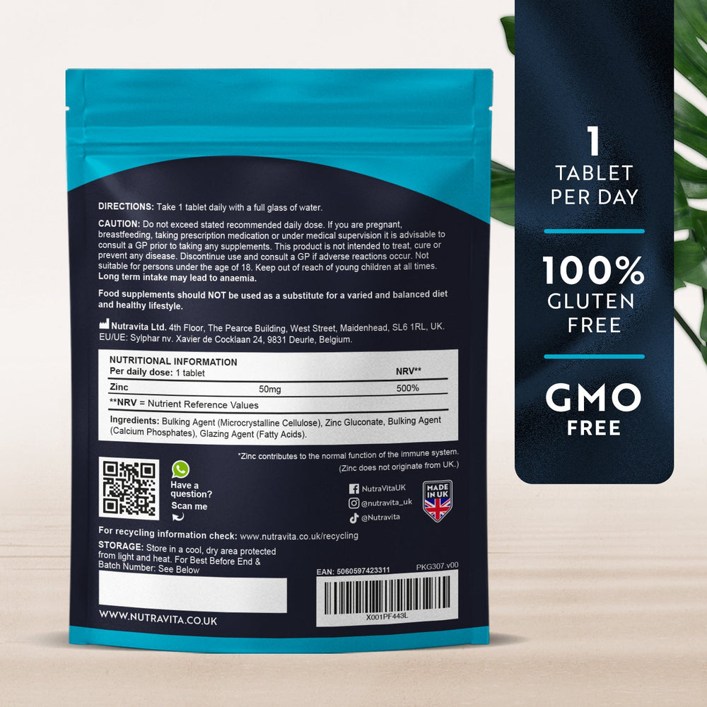 Zinc 50mg Essentials 120 Tablets