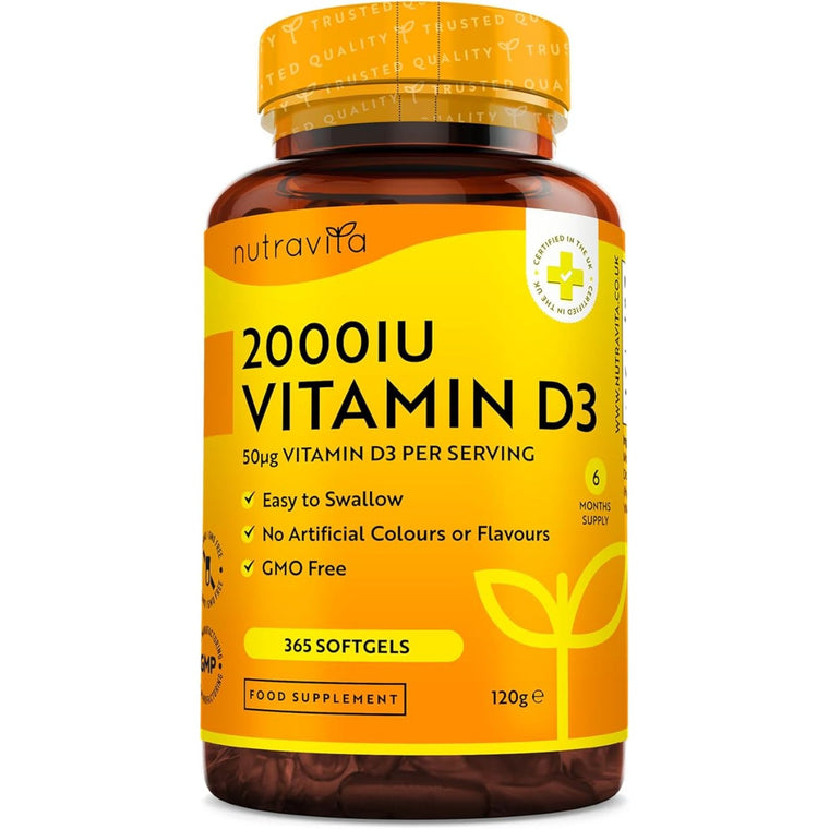 Vitamina D 2000 IU (50μg) - 365 Capsule Softgel