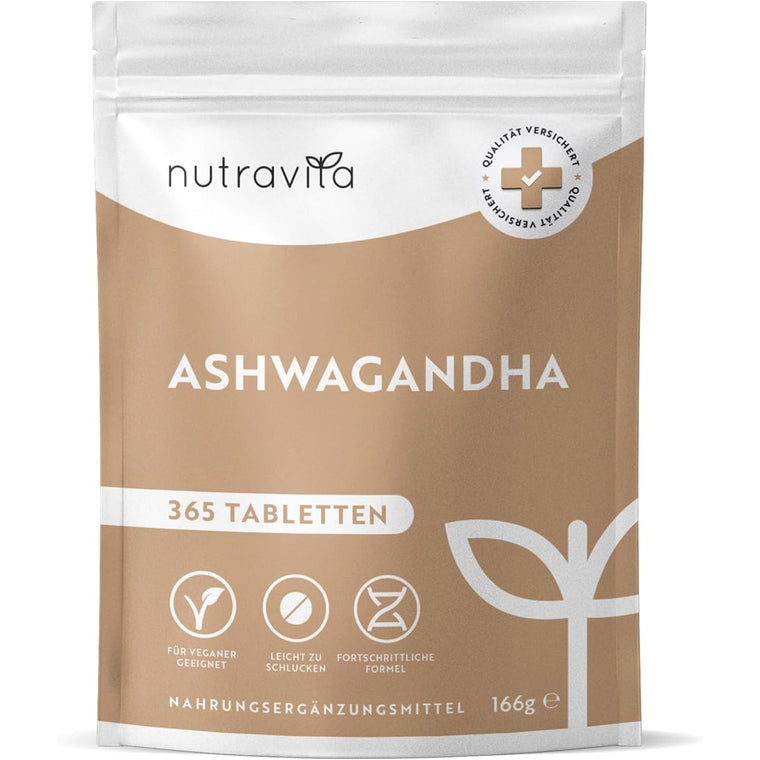 Ashwagandha Tabletten - 365 vegane Tabletten