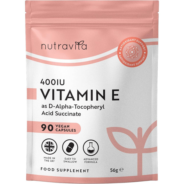 Vitamin E 400IU D-Alpha Tocopherol – 90 Vegan Capsules