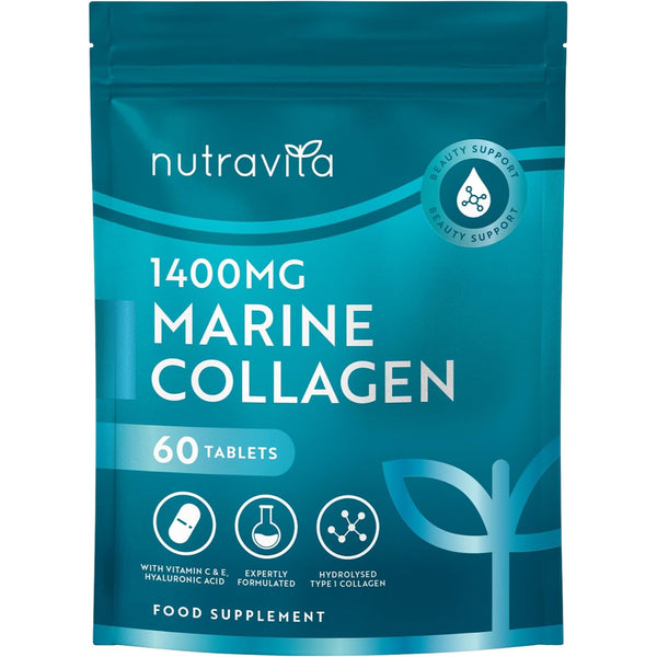 Marine Collagen 1400MG Complex - 60 Tablets | Nutravita