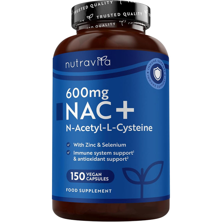N-Acetyl-Cysteine (NAC)+ 600mg - 150 Vegan Capsules