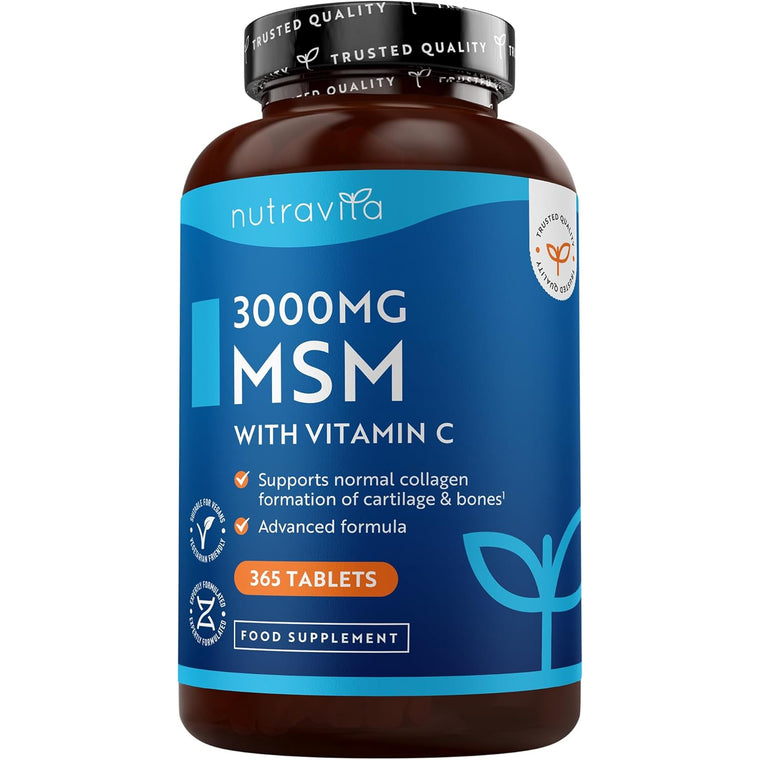 MSM 3000mg With Vitamin C - 365 Tablets