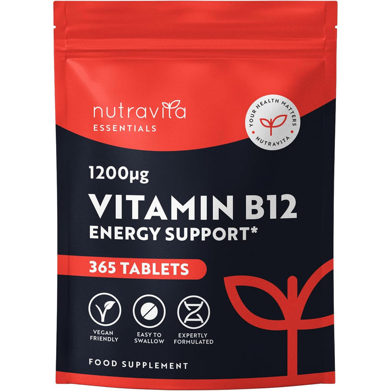 High Strength Vitamin B12 1200mcg - 365 Vegan Tablets