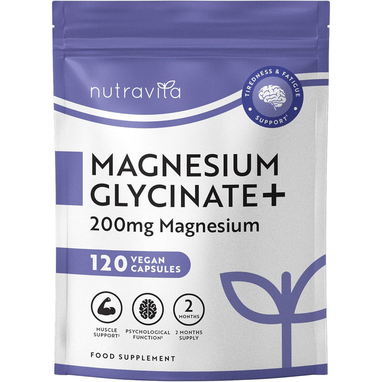 Magnesium Glycinate - 120 Vegan Capsules
