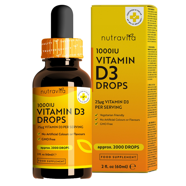 Vitamin D3 Drops - 2000 Drops Per Bottle