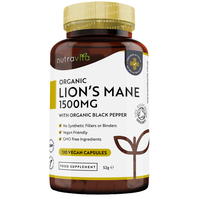 Organic Lions Mane - 120 Vegan Capsules