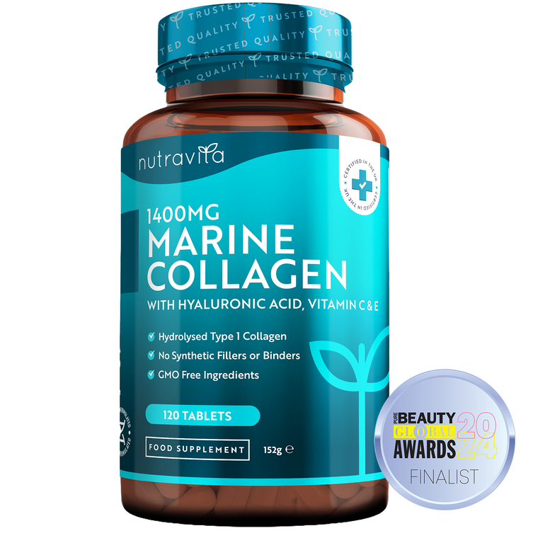 Hydrolysed Marine Collagen with Hyaluronic Acid 1400mg - 120 Tablets