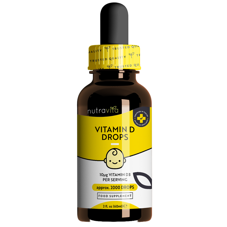 Vitamin D3 Drops for Children - 2000 Drops Per Bottle