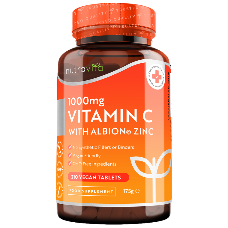Vitamin C and Zinc - 210 Vegan Tablets