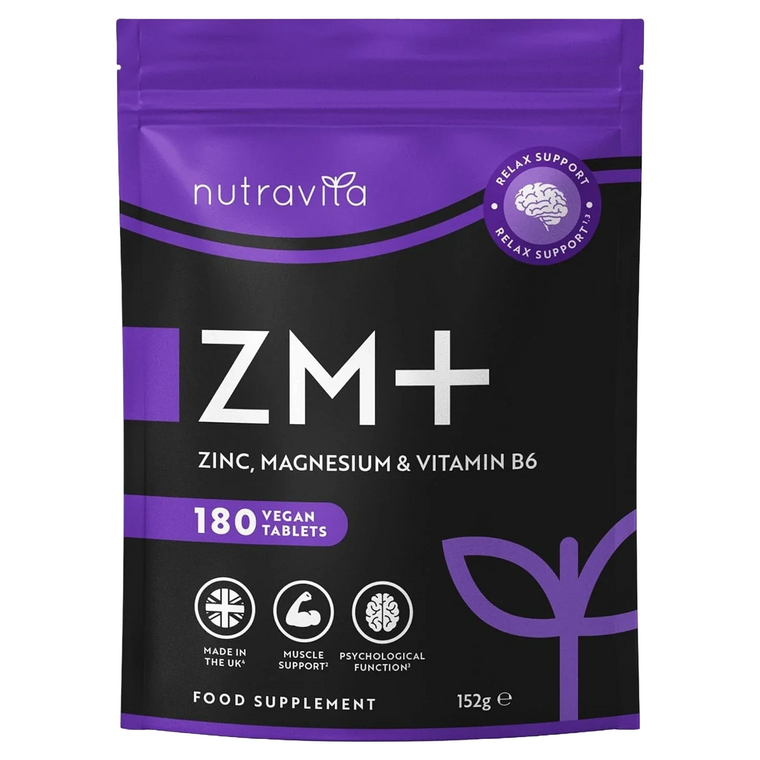 Zinc, Magnesium & Vitamin B6 - 180 Vegan Tablets