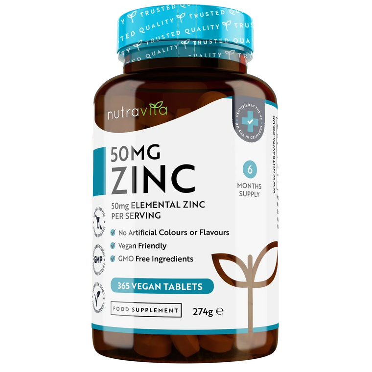 Zinc 50mg - 365 Vegan Tablets