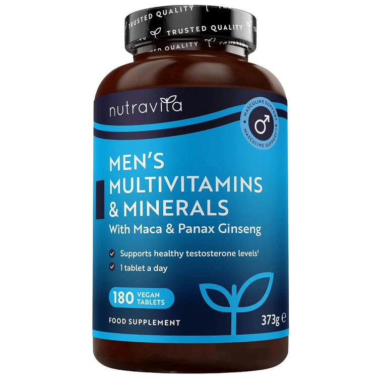 Men's Multivitamins and Minerals - 180 Vegan Tablets