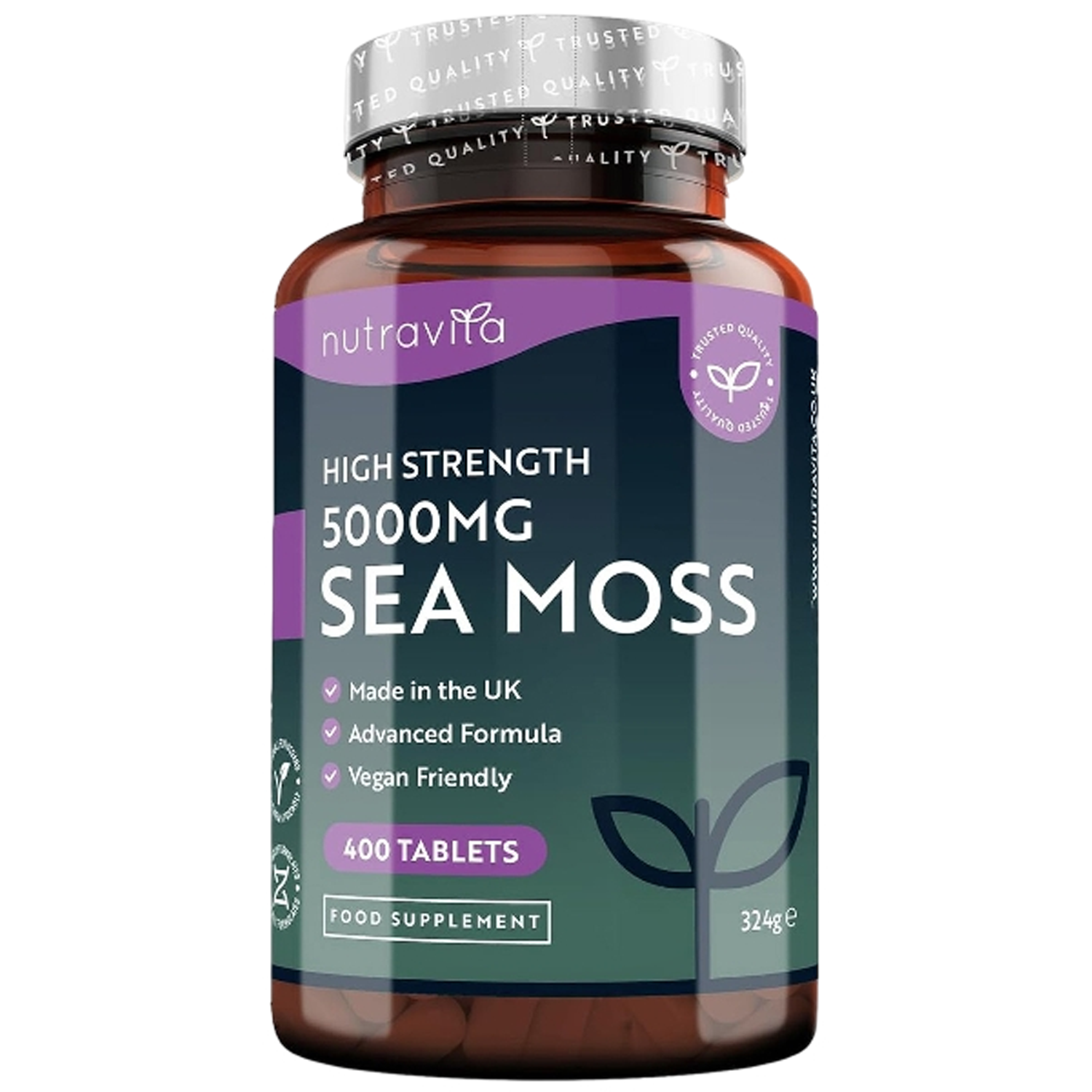 High Strength Sea Moss 5000mg | 400 Tablets | Nutravita | Nutravita
