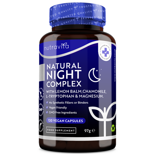 Natural Night Complex | 120 Vegan Capsules | Nutravita | Nutravita