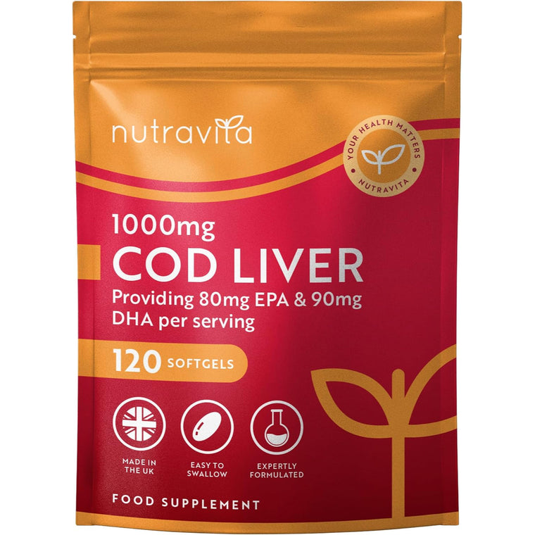 Cod Liver Oil with Vitamin A, E & D - 120 Soft Gels