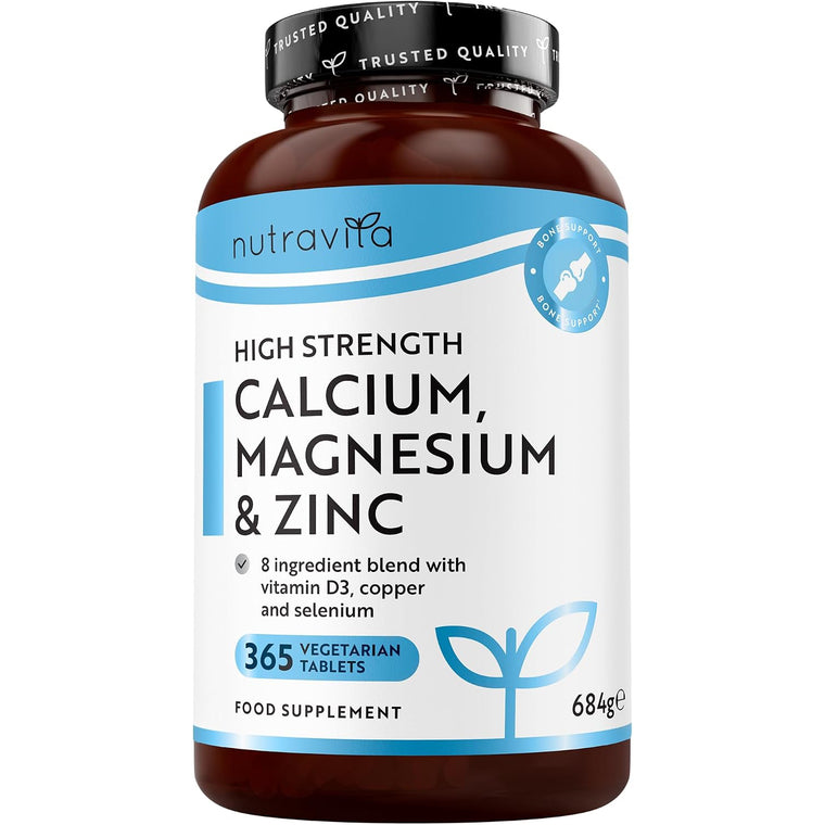 Calcium Magnesium Zinc & Vitamin D3 - 365 Vegetarian Tablets