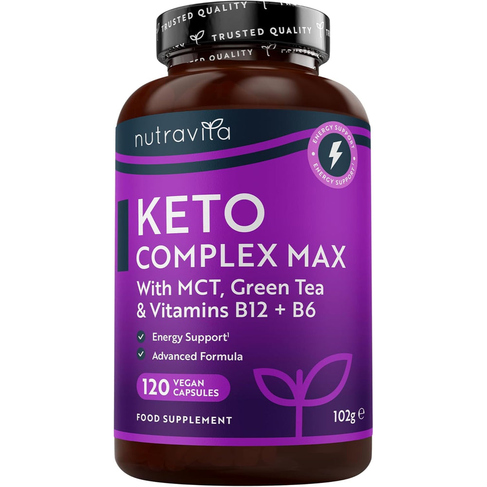 Nutravita Keto Complex Max supplement bottle on a white background