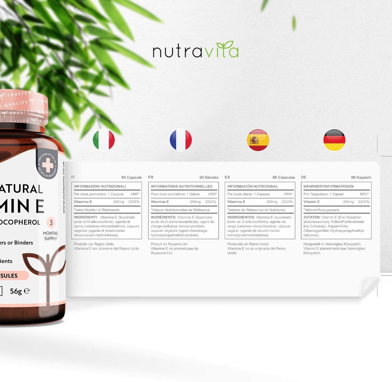 Nutravita supplement bottle and packaging 