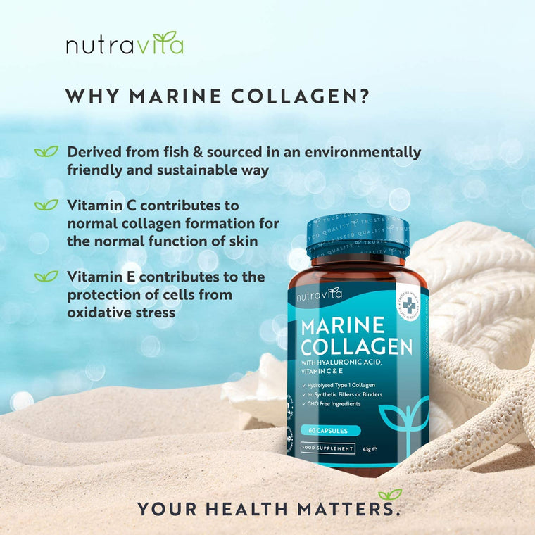 Marine Collagen With Hyaluronic Acid - 60 Capsules